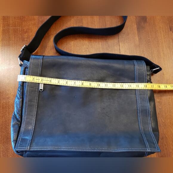 eBags vintage leather computer bag black - Picture 10 of 15